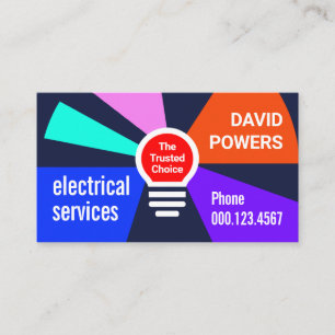 Light Bulb Powers Your Business Card