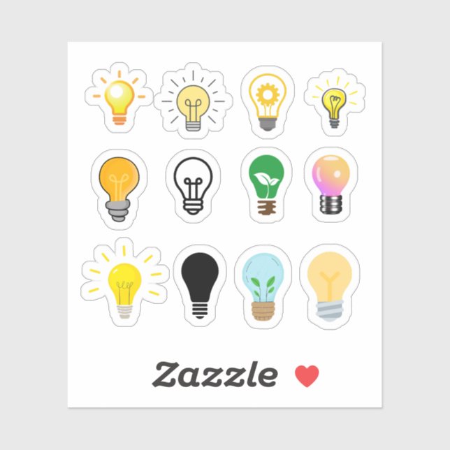 Light Bulb Stickers (Sheet)