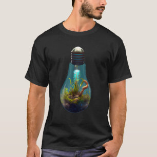 Light Bulb Terrarium For A Climate Change Activist T-Shirt