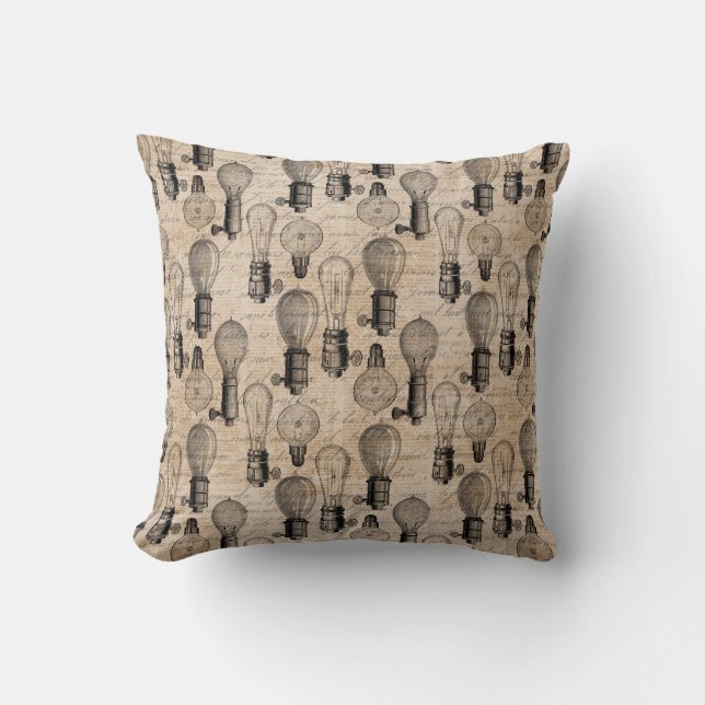 Light bulbs Architectural Drawing Sienna 2-sided Cushion (Front)
