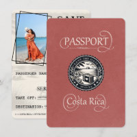 Light Burgundy Costa Rica Passport