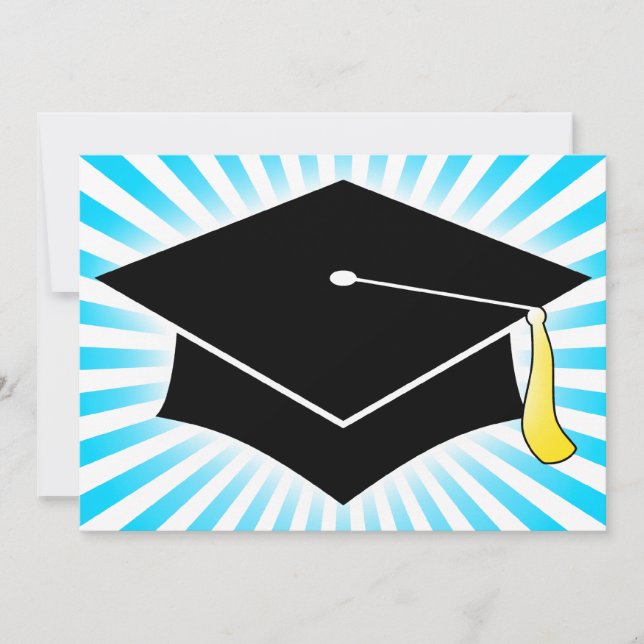 light burst graduation cap announcement (Front)