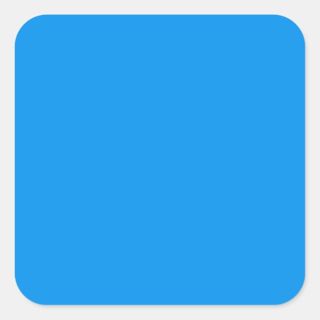 Light Cerulean Blue Fashion Colour Trend 2014 Square Sticker (Front)
