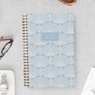 Light Coastal Blue   Deco Fans Personalized Notebook