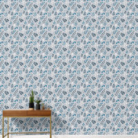 light color blue tones flowers wallpaper