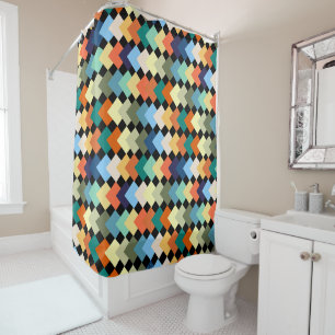 Light Colored Diamonds  Shower Curtain