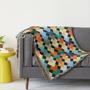 Light Colored Diamonds Throw Blanket