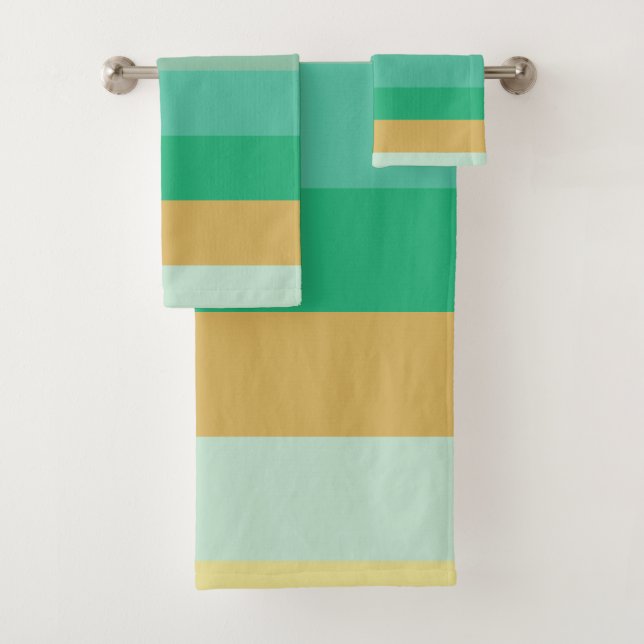 Light Colour Stripes Bath Towel Set (Insitu)