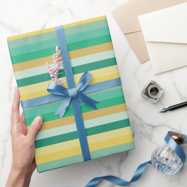 Light Colour Stripes Wrapping Paper (Gifting)