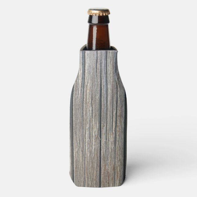 Light Colour Wood Pattern Bottle Cooler (Bottle Front)