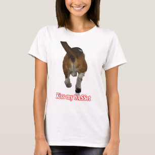 Light coloured apparel - Kiss My Basset T-Shirt