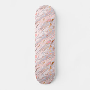 Light Colours Marble Texture Skateboard