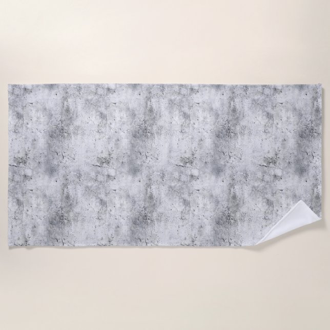 Light Concrete Plaster Texture with Distress Beach Towel (Front)