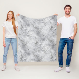 Light Concrete Plaster Texture with Distress Fleece Blanket