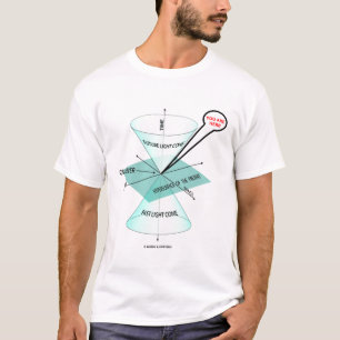 Light Cone Space & Time You Are Here (Present) T-Shirt