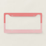 Light Coral and Baby Pink Licence Plate Frame<br><div class="desc">Light Coral and Baby Pink</div>