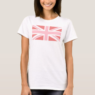 Light Coral and Pink Union Jack T-Shirt