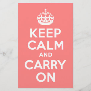 Light Coral Keep Calm and Carry On