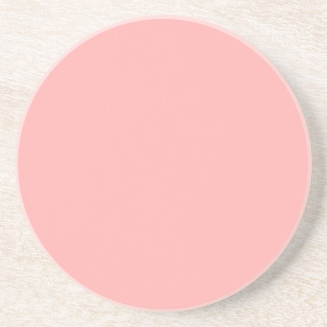 Light coral pink background coaster (Front)