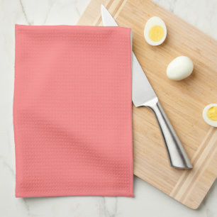 Light Coral Solid Colour Tea Towel