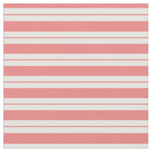 Light Coral & White Pattern Fabric
