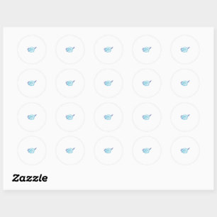 Light Cornflower Blue, Nebula motif Design Sticker
