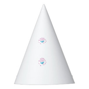 Light Cornflower Blue, Sky Megenta, Girly Party Hat
