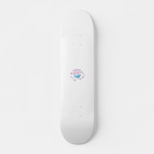 Light Cornflower Blue, Sky Megenta, Girly Skateboard