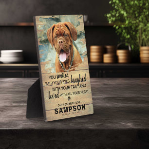 Light Country Rustic Pet Memorial Photo Keepsake Plaque