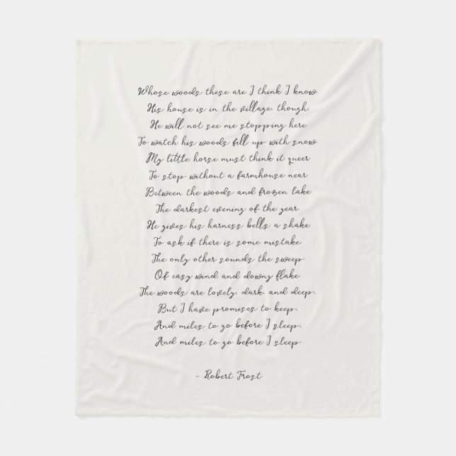Light Cream Custom Poem Song Lyric Quote  Fleece Blanket (Front)