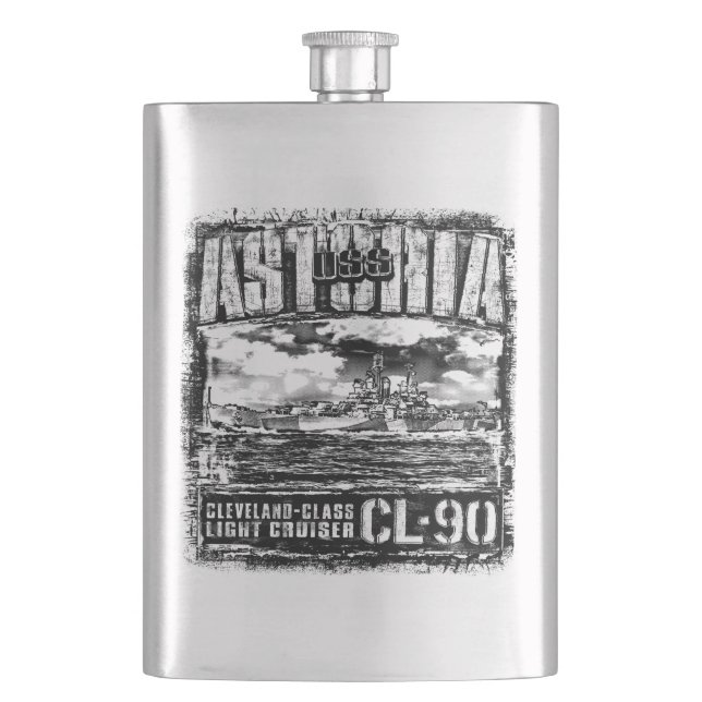 Light cruiser Astoria Hip Flask (Front)