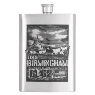 Light cruiser Birmingham Hip Flask
