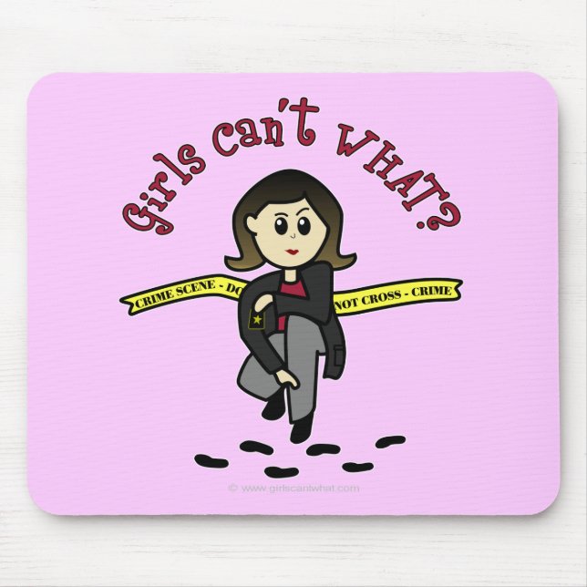 Light CSI Detective Mouse Mat (Front)