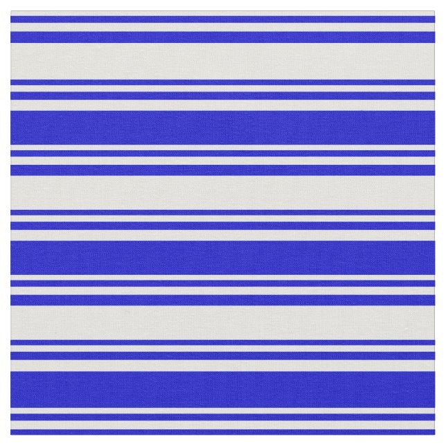 Light Cyan and Blue Coloured Stripes/Lines Pattern Fabric (Close Up)