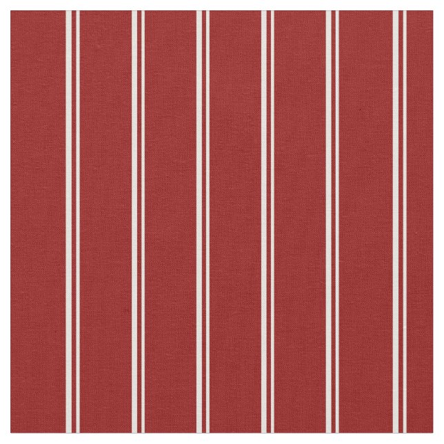 Light Cyan & Dark Red Striped Pattern Fabric (Close Up)