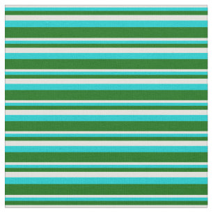 Light Cyan, Dark Turquoise, and Dark Green Coloure Fabric