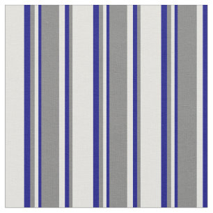 Light Cyan, Grey, and Blue Lines Fabric