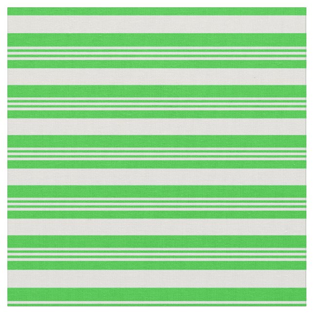 Light Cyan & Lime Green Pattern of Stripes Fabric (Close Up)