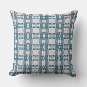 Light Cyan Winding Twigs Cushion