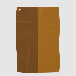 Light Dark Brown Part Half Sides Design Golf Towel