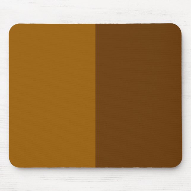 Light Dark Brown Part Half Sides Design Mouse Mat (Front)