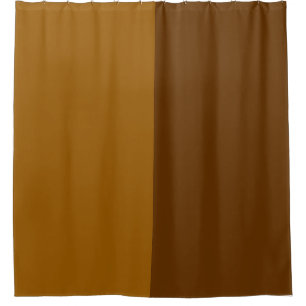 Light Dark Brown Part Half Sides Design Shower Curtain