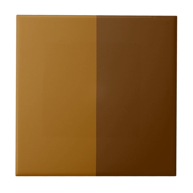 Light Dark Brown Part Half Sides Design Tile (Front)