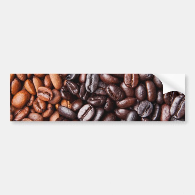 Light & Dark Roast Coffee Beans - Customised Blank Bumper Sticker (Front)