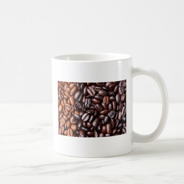 Light & Dark Roast Coffee Beans - Customised Blank Mug (Right)