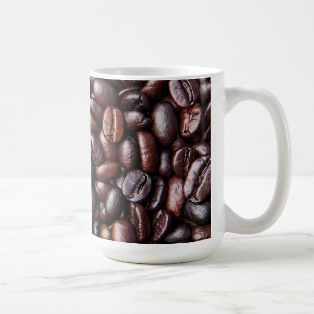 Light & Dark Roast Coffee Beans - Customised Blank Mug (Right)