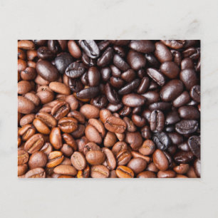 Light & Dark Roasted Coffee Beans Customised Blank Postcard