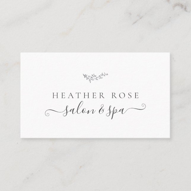 Light Delicate Floral Accent Your Logo Business Card (Front)