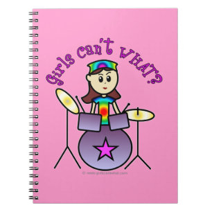 Light Drummer Girl Notebook