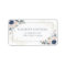 Light Dusty Blue Blush Pink Gold Floral Address